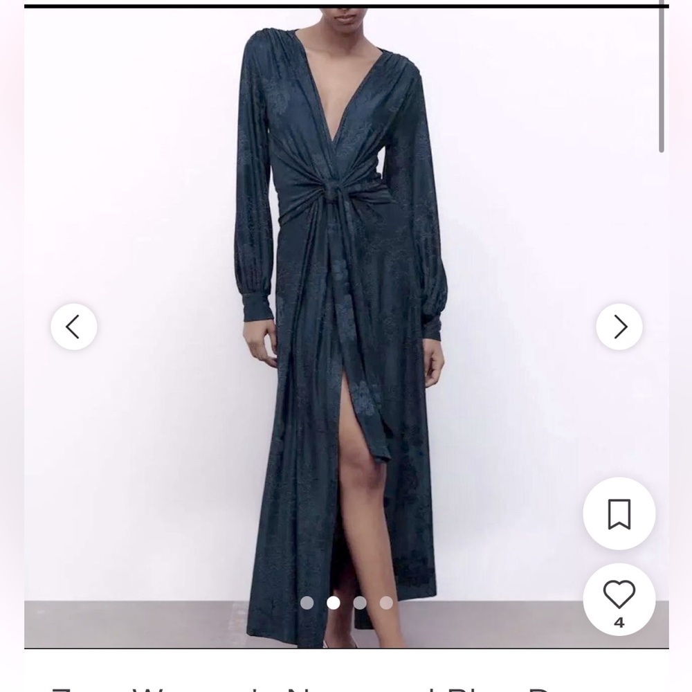 Zara Elegant Women's Navy Blue Dress
